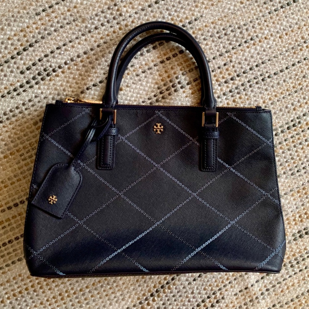Tory Burch Robinson Stitched Double-Zip Tote